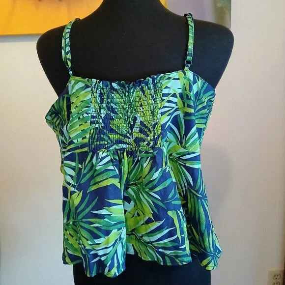 NWT SOFIA Vergara Tropical Peplum Top Women's 3XL - Picture 2 of 7